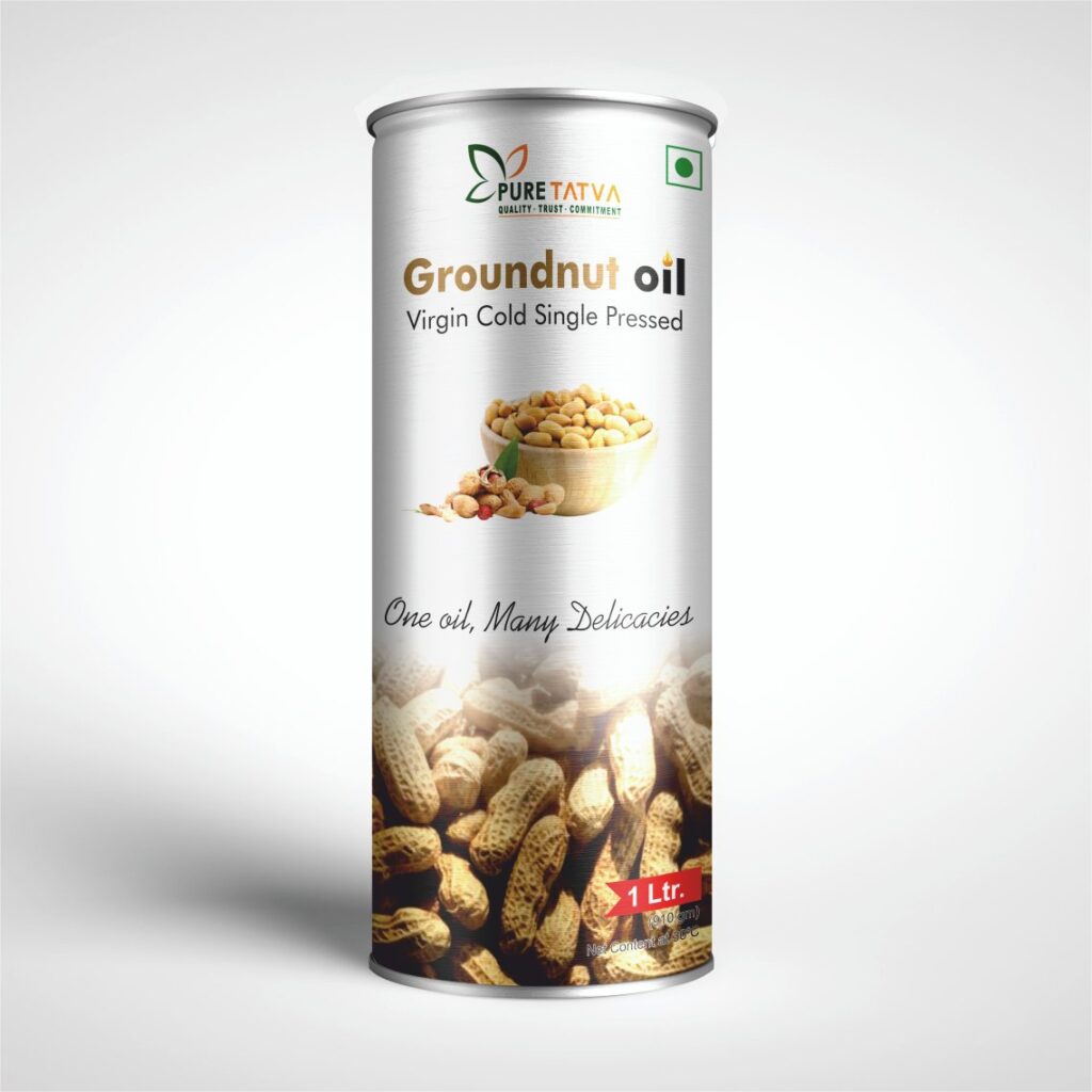 Cold pressed groundnut oil by Pure Tatva