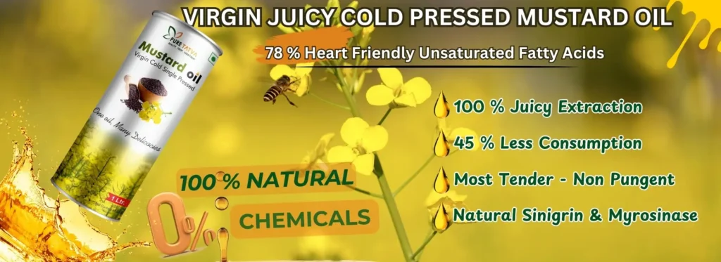 100 % Natural Virgin Cold Pressed Mustard Oil by Pure Tatva