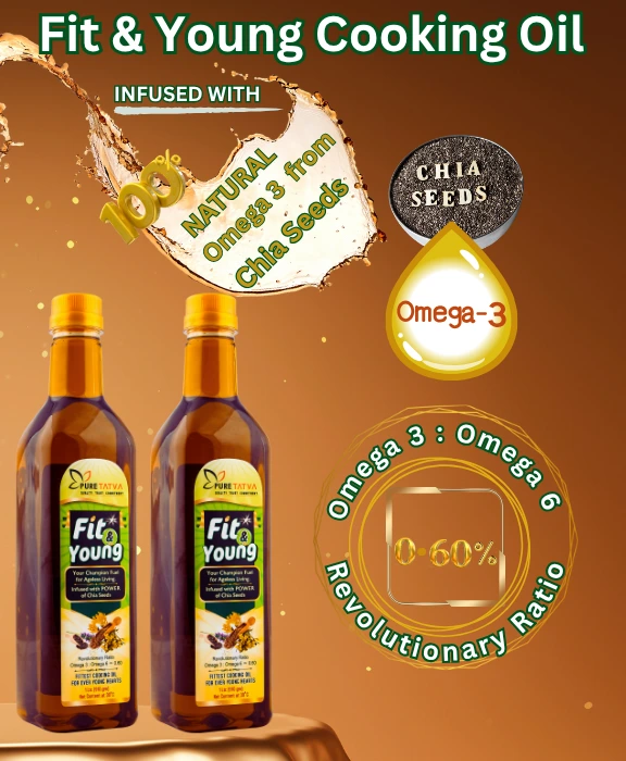 Best cooking oil for Weight Loss - Fit And Young Cooking Oil - Best Chia Seed Infused Cooking Oil