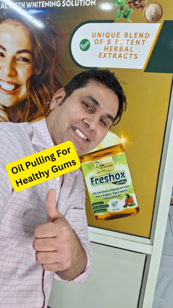 Oil pulling for healthy gums