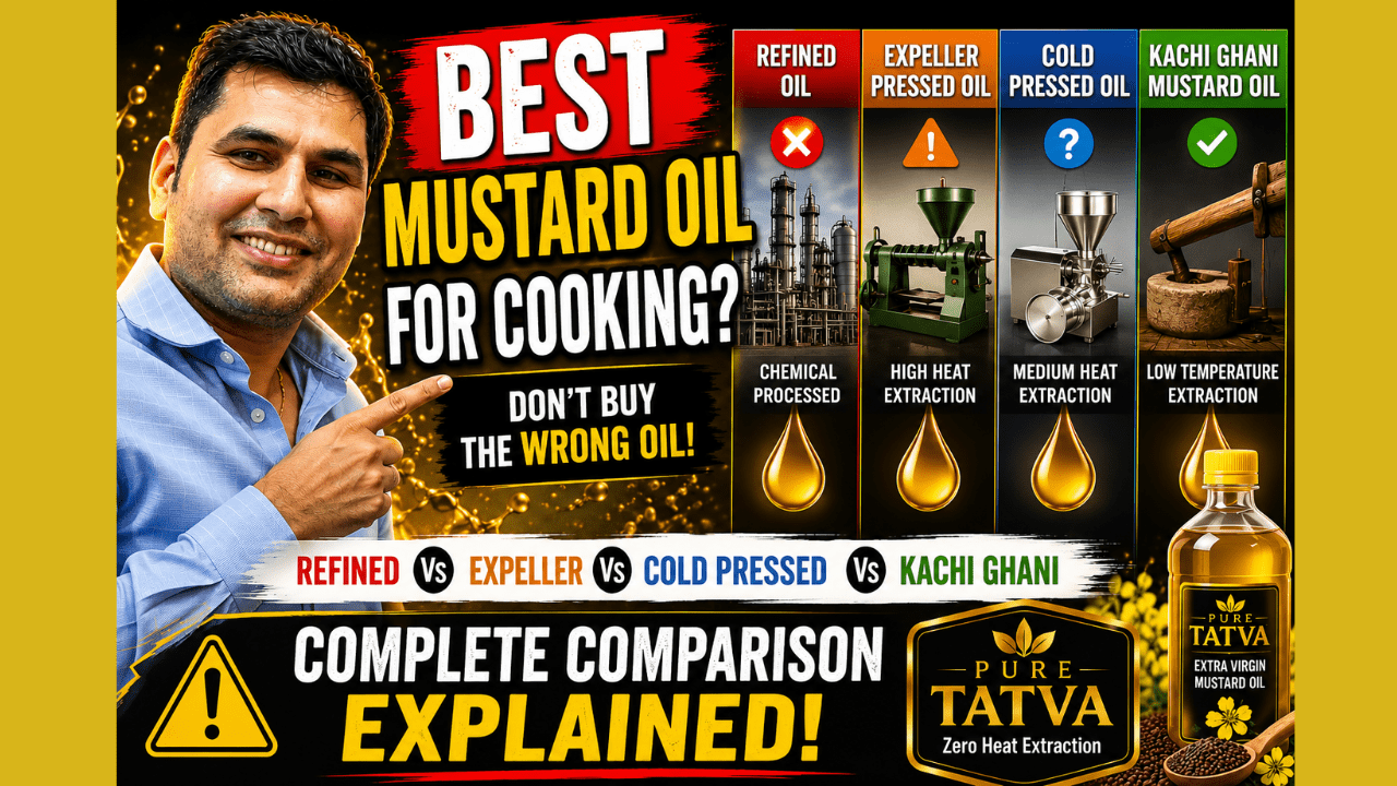 Best Mustard Oil for Cooking? Refined vs Cold Pressed vs Kachi Ghani Explained
